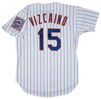 1994 Jose Vizcaino Game Used New York Mets Home Jersey